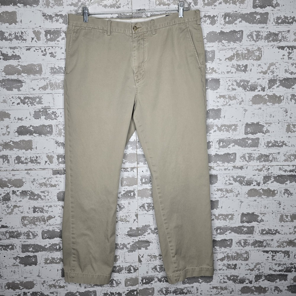 Polo Ralph Lauren Chino Pants Mens 38x31 Classic Cotton Twill Straight Leg Beige